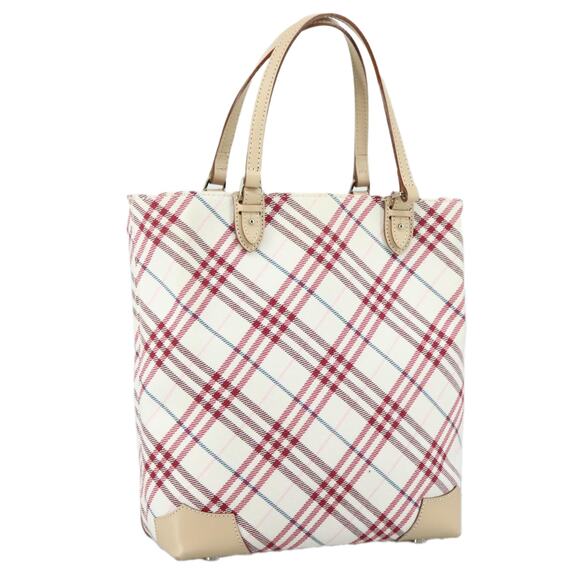 Burberry Nova Check Blue Label Hand Bag Canvas Beige - Picture 1 of 16